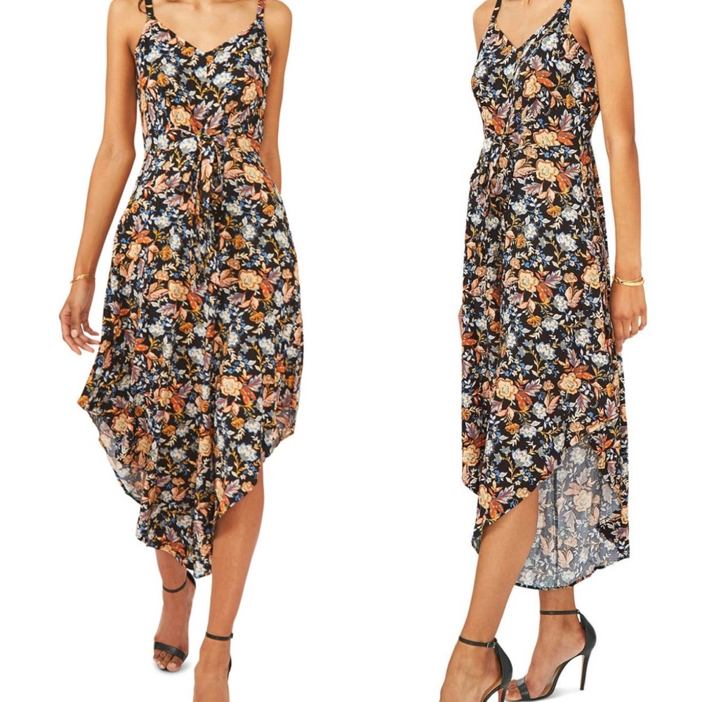 MSK Genie Tie-Front Challis Jumpsuit